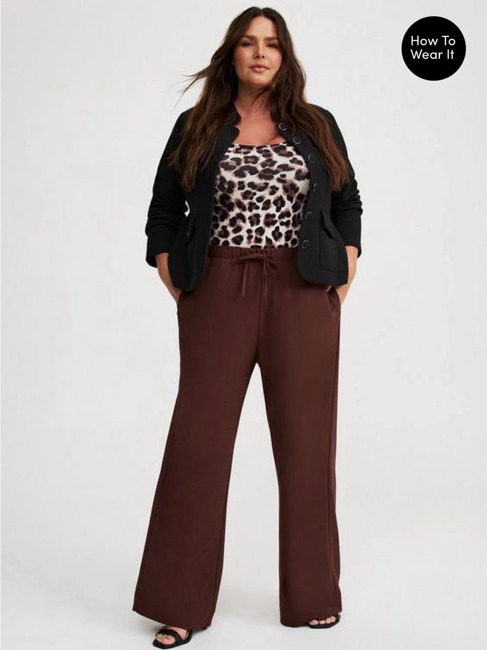 NWT Wide Leg Brown Pants